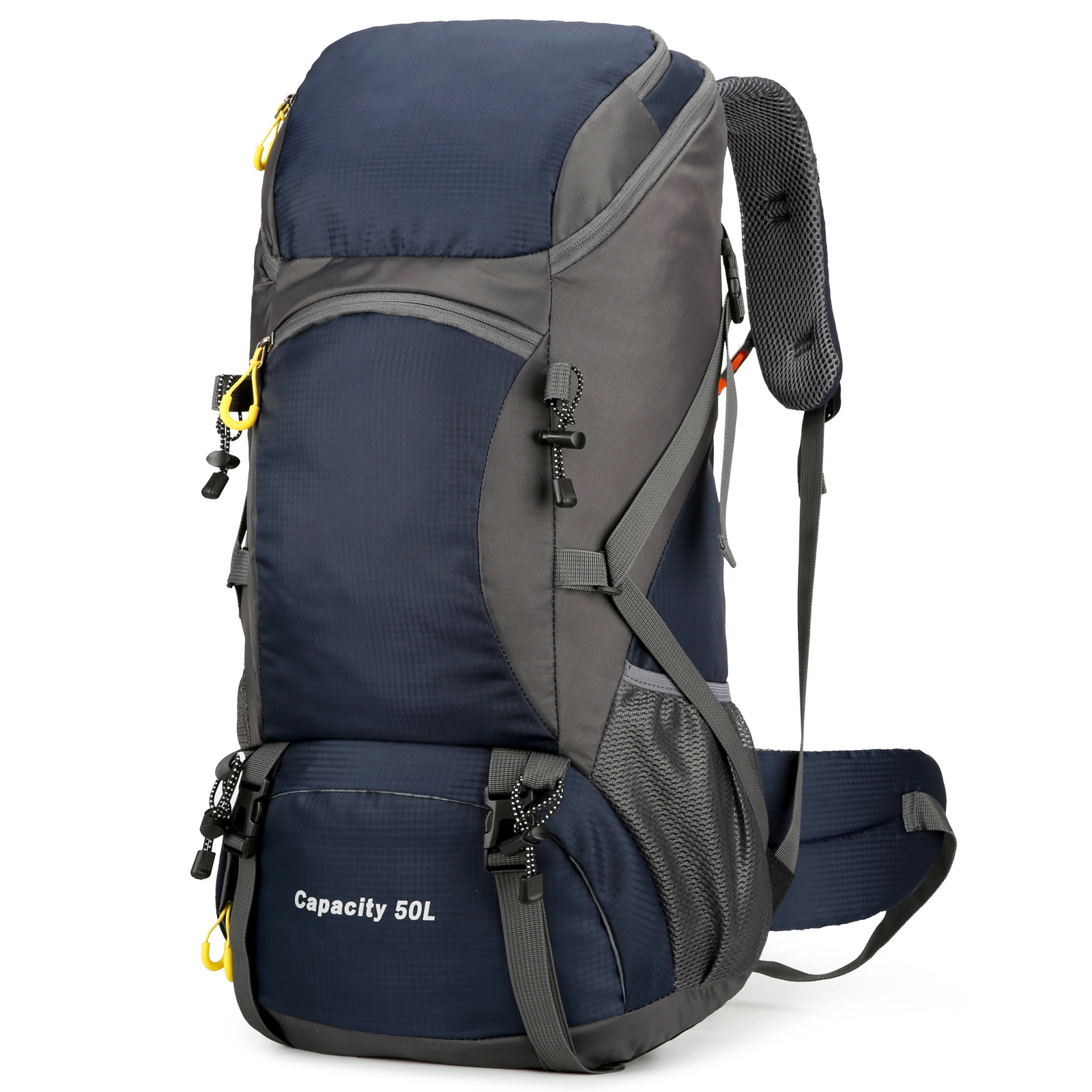 Topchances 50l Large Capacity Camping Hiking Backpack, Durable Oxford Cloth Multi-pocket Travel Bag, Storage Backpack For Men Women Outdoor Mountaineering Trip