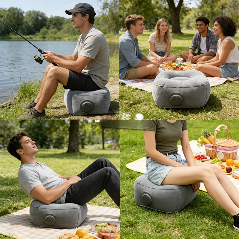 3pcs Push-Inflate Portable Seats for Outdoor Comfort