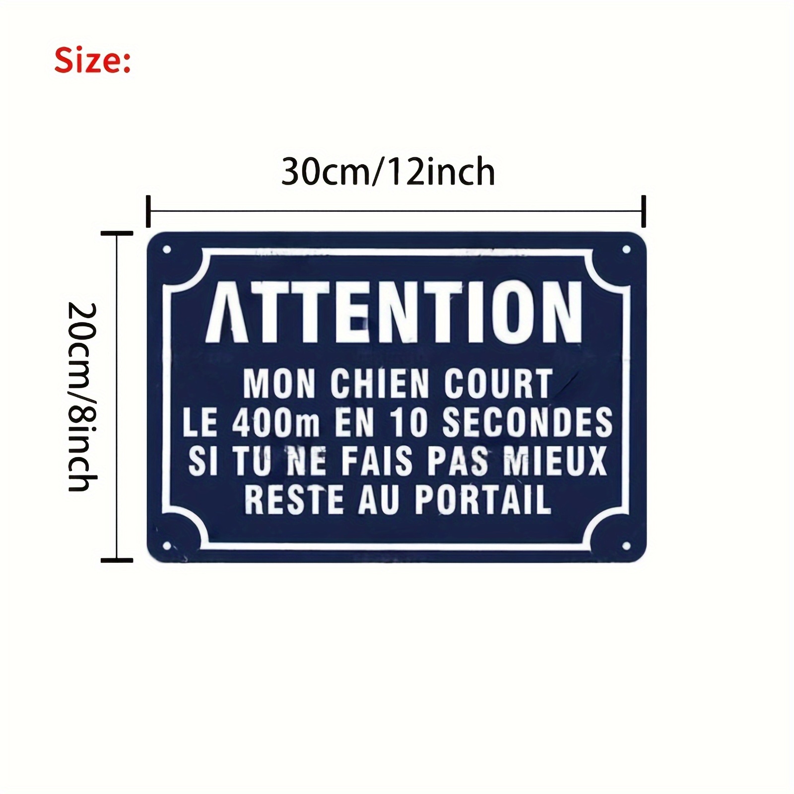 TEMU Panneau Métallique Rétro - 20.32X30.48 Cm, Art Mural Cadre pour Maison, Bar, Café et Décoration de Garage