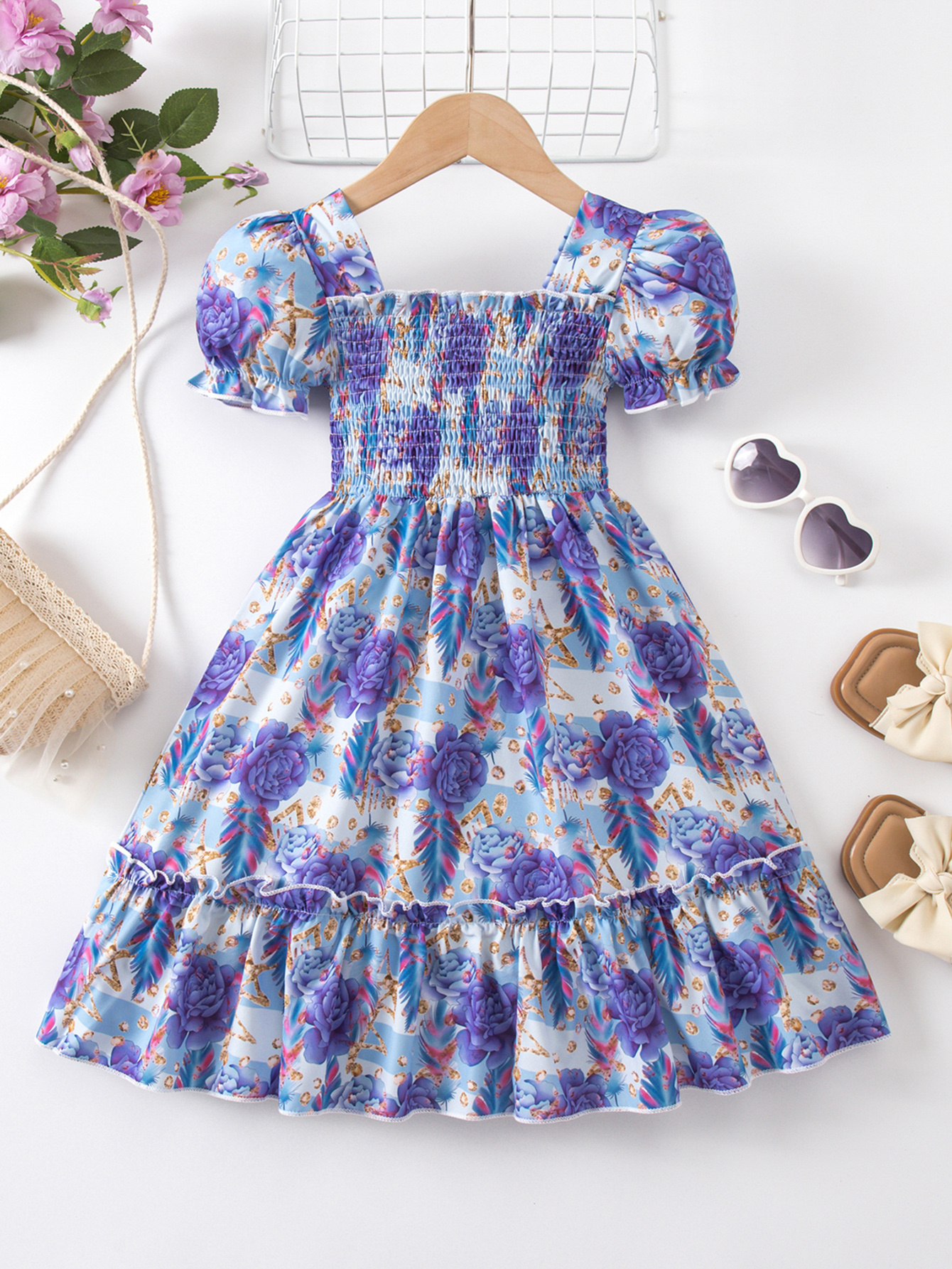 strapless open back dress Faith Front Tie Midi Dress in Purple M / Purple main image 0