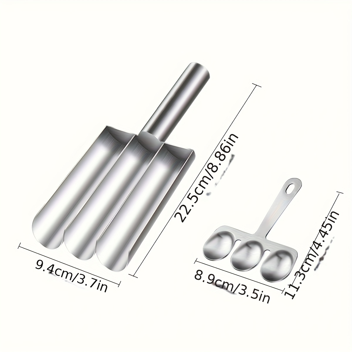 TEMU 2pcs Stainless Steel Meatball Maker Set - 1pc Handle And 1pc , Easy-to-use Falafel And Meatball Mold For Perfectly Shaped , , Balls - Ideal For