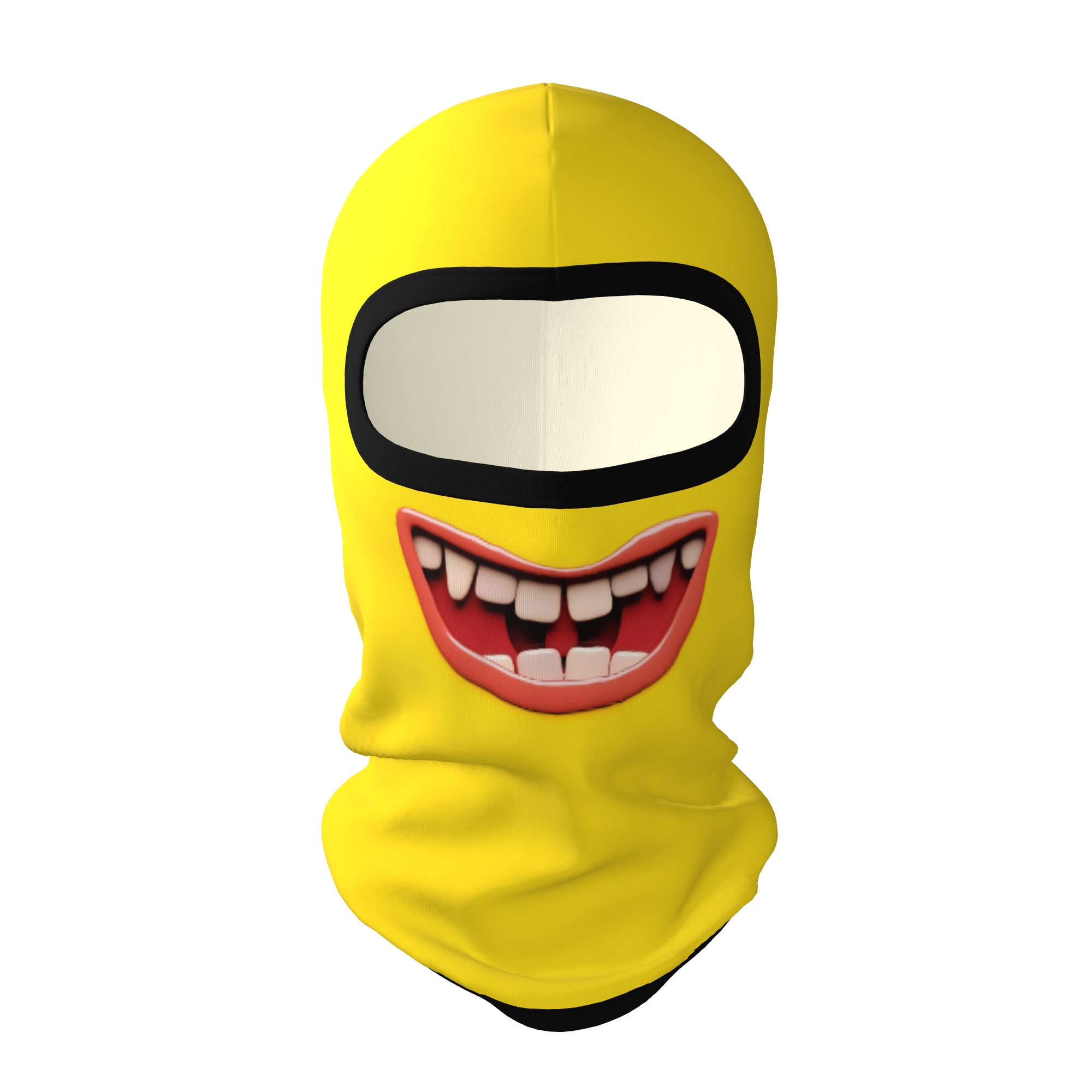 TEMU 1pc Funny Full Face Mask With Realistic Mouth, Lips & Teeth - Breathable Windproof Face Cover For Cycling, Skiing, Outdoor Sports - Full Face