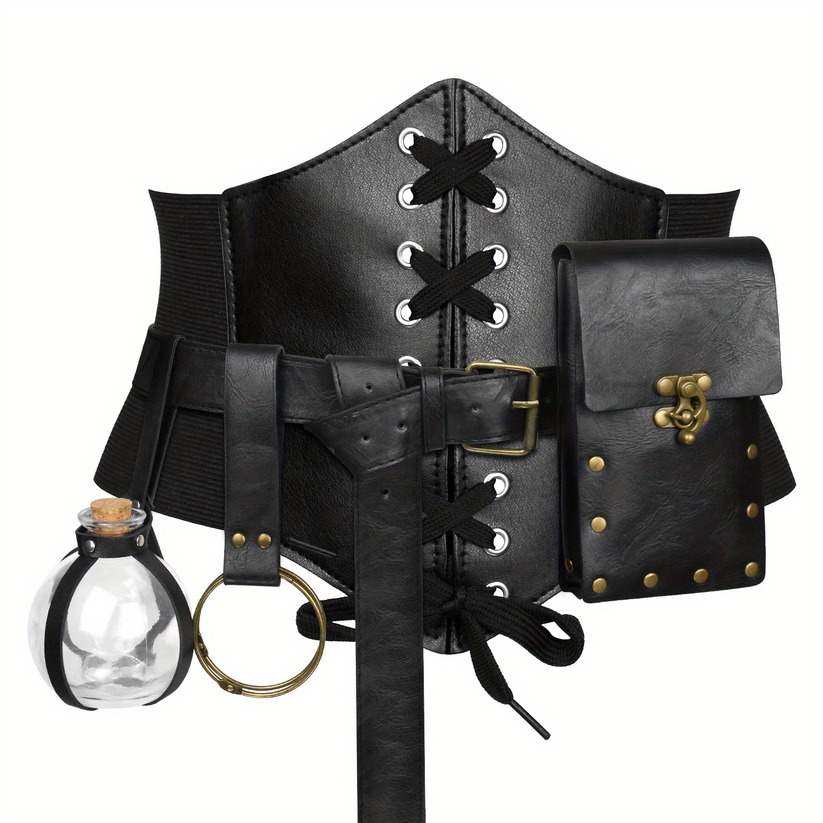 womens 5pcs corset renaissance belt medieval renaissance  display picture 1