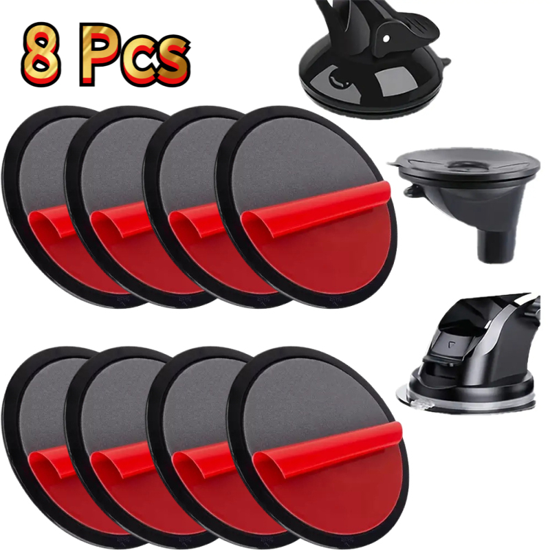TEMU 1pc/3pcs/8pcs Disco Adhesivo de Montaje para Tablero | Placa Adaptadora Circular Adhesiva con para Cámara de Tablero de Coche Garmin Tomtom Gps