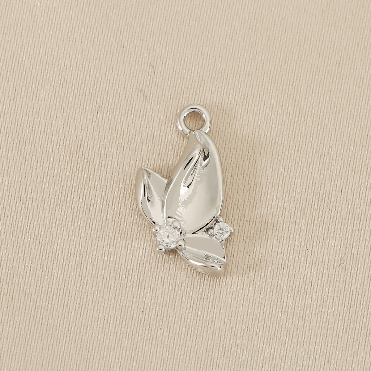 3pc Copper Inlaid Synthetic Zirconia Tulip Pendant Set