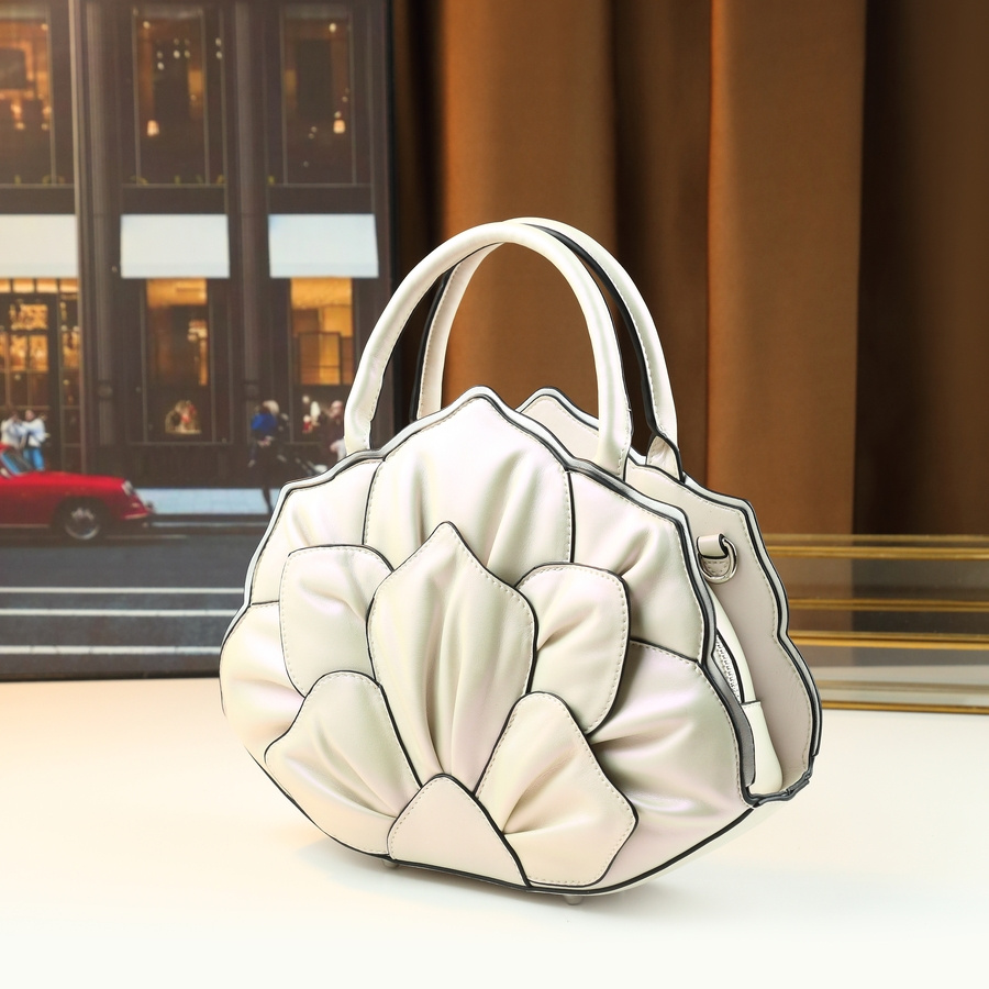 Meela & Jack Women's Elegant Floral-like handbag - Luxury Purse with Zipper Closure, Detachable Strap - White Everyday & Formal Bag for Women, Wedding, Office, Party - European Collection, Wedding Tote, Sophisticated Design, Highquality Finish, Fashionable Accessory, Bridal Accessory