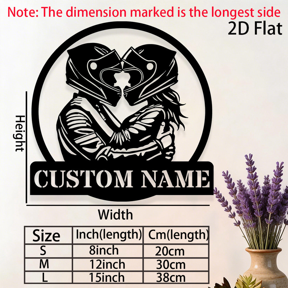 TEMU 1 Custom Metal Sign For Motorcycle Couples, A Personalized Wall Art Piece That Makes A Unique Gift For Anniversaries, Weddings, Or Housewarming,