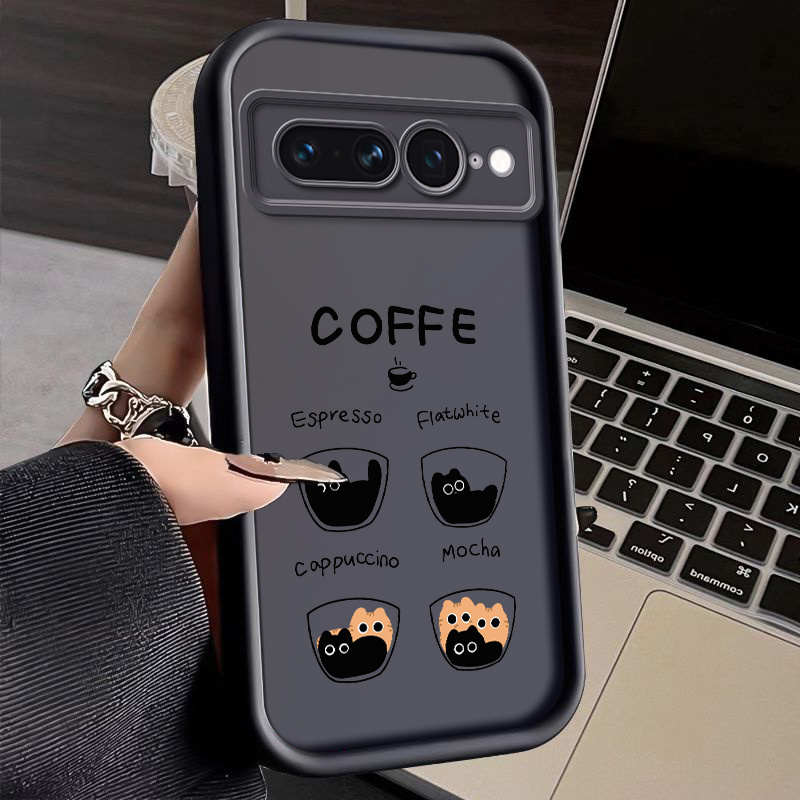 Coque Noire Antichoc avec Support et Protection Lentille pour Google Pixel 8