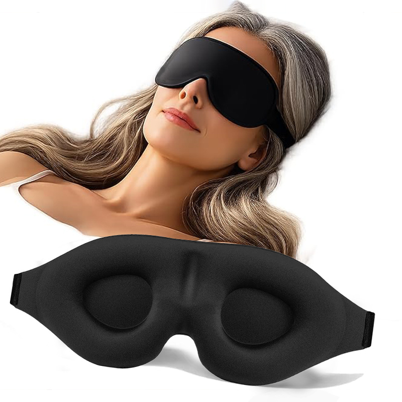 Image of Unisex 3d Contoured Sleep Eye Mask, Comfortable And Light-blocking, Fits Area Perfectly. Suitable For Sleeping, Traveling, Napping, Meditation, Eyelash Extensions, And Other Occasions.