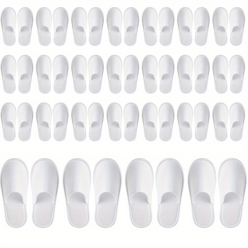 25 de zapatillas de casa desechables para invitados Paquete de  zapatillas para hotel, spa, viajes, hogar sin zapatos, punta cerrada b