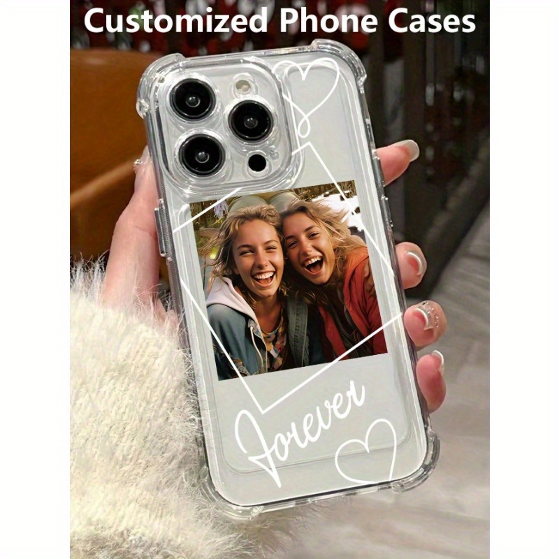 

Coque de Téléphone Antichoc Personnalisable pour Mariage/Coque de Téléphone DIY avec Photo Personnalisée, Compatible avec iPhone 12/13/14/15/16 Pro Max