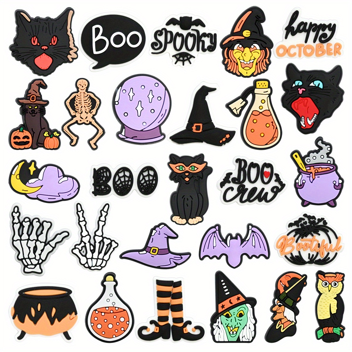 Breloques De Chaussures Fantômes Terrifiantes En PVC, Accessoires De Construction De Aliments D'Halloween, Adaptées Aux Cadeaux De Vacances Cool Pour Adultes, 1PC