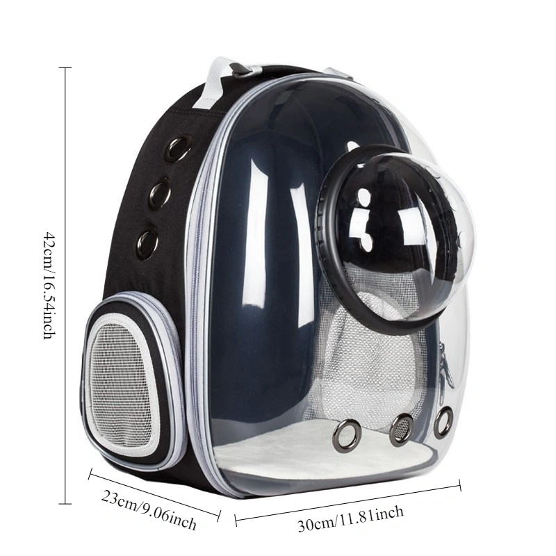 2pcs Set: Transparent Space Capsule Pet Backpack with Cute Charm