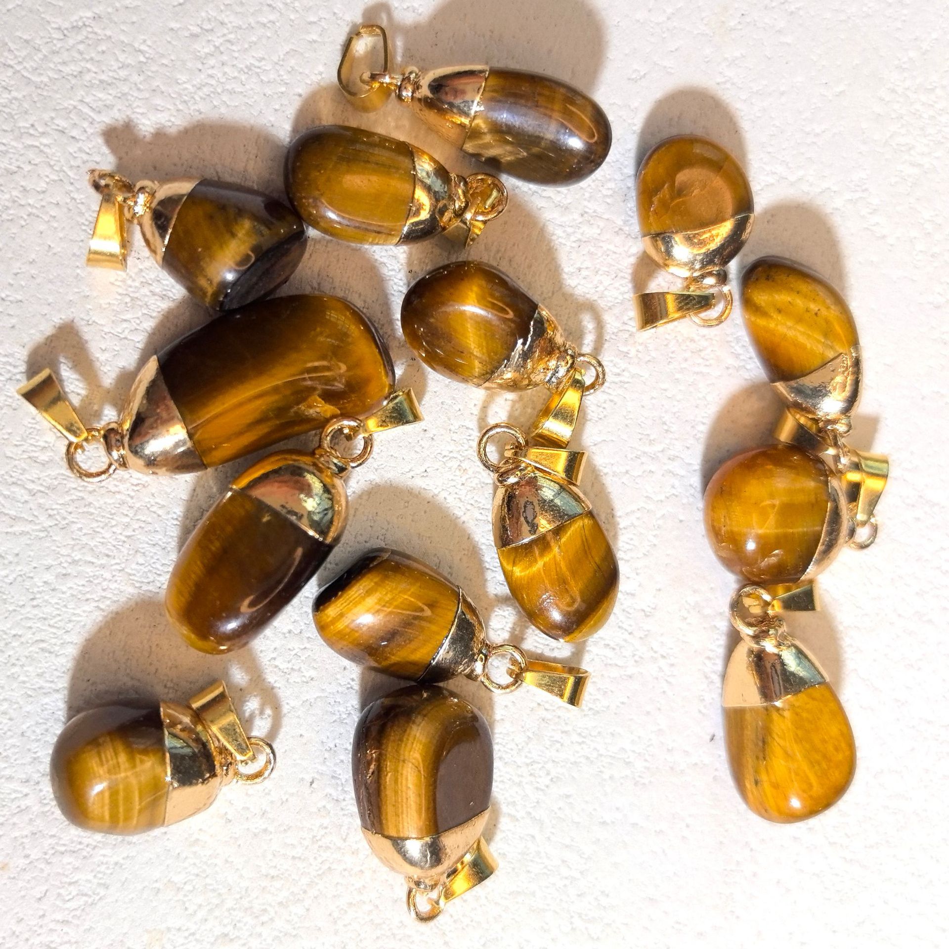 E-shop Kristall Tigerauge Amethyst Rosenquarz Unregelmäßiger DIY Anhänger