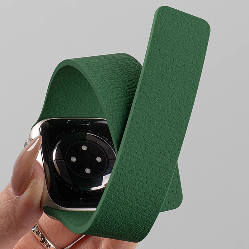 1pc iWatch Lychee Soft Magnetic Band, Suitable for Apple Watch 10/9/8/7/6/SE/5/4/3/2/1/Ultra 2, 49mm, 46mm, 45mm, 41mm, 44mm, 40mm, 42mm, 38mm. Wearable Tech Watch Strap, Smartwatch Accessory, Fashionable Wristband, Minimalist Watch Chain, Durable