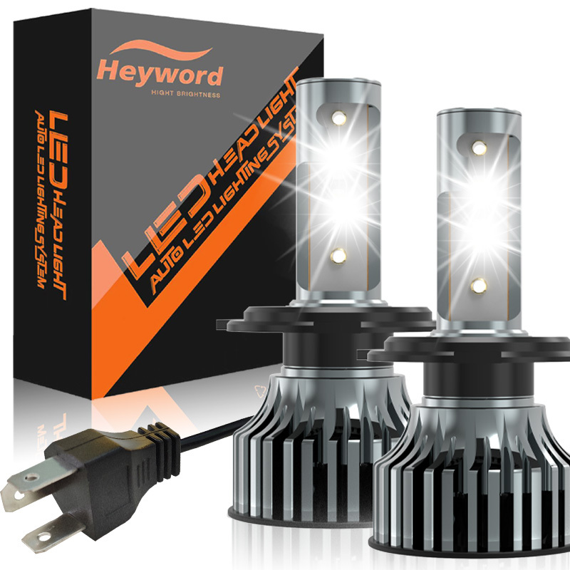 heyword 2 sets of h7 h1 h3 h4 h8 h9 h11 9005 9006 9012 led automotive headlight fog lights low beam lights high beam lights with color temperatures of   warm light 3000k yellow 8000k blue 25000k icicle blue 6000 