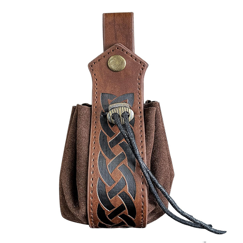 TEMU 1 pz Medievale Rinascimentale, Accessorio per Costume in Stile , Portamonete con Coulisse Attaccabile alla Cintura, Marsupio in PU, per LARP,