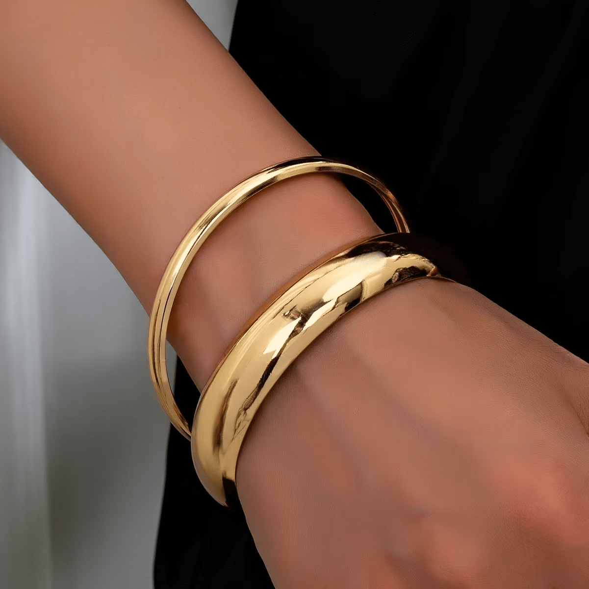 TEMU Ensemble de 2 bracelets cerceaux , design , parfaits pour , les fêtes et les réunions, à bijoux