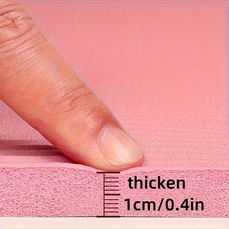 Thickened Non-Slip Yoga Mat with Handles - Heavy-Duty Shock-Absorbing Soundproof Fitness Mat, Ultra-Soft Home Gym Floor Mat for Pilates and Floor Exercises - Available in Pink/Purple/Black, Suitable for Beginners and Professionals, Durable Material, Yoga Gear, Essential for Fitness Enthusiasts