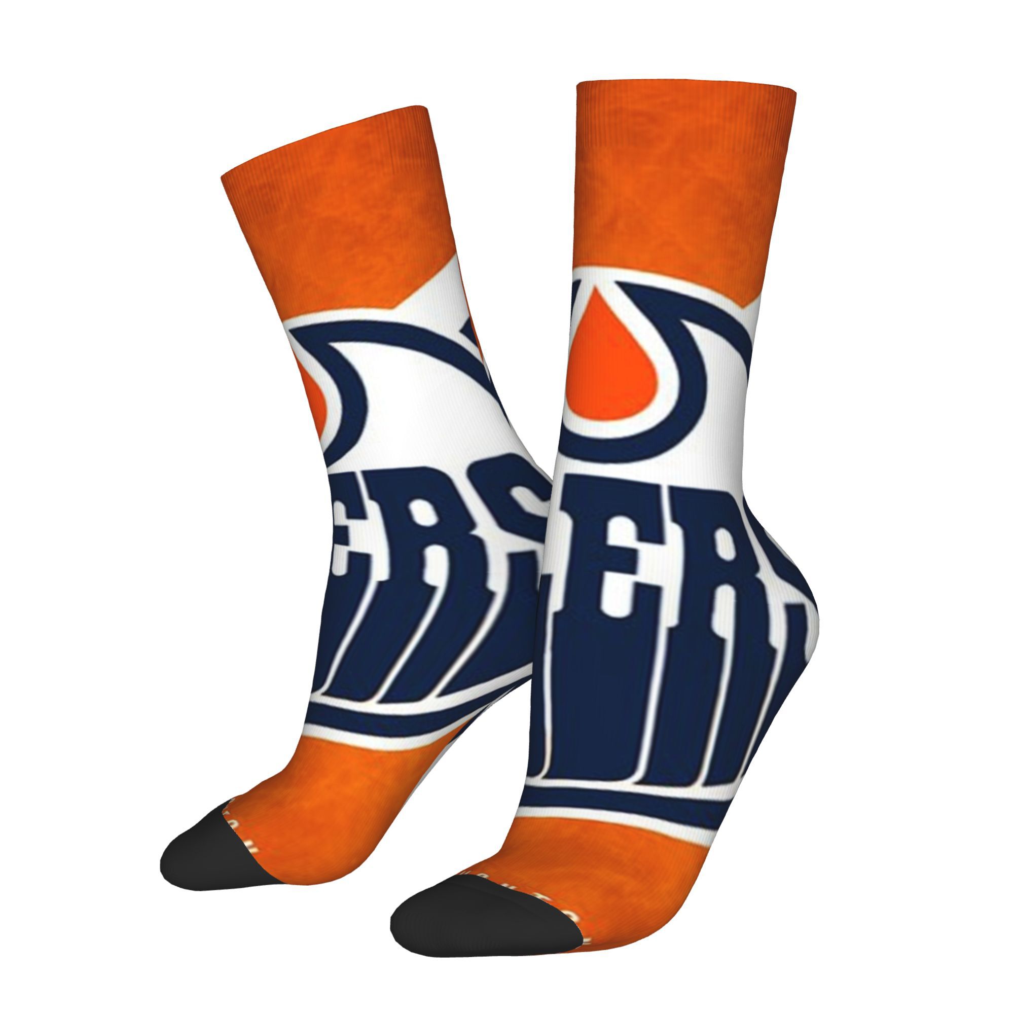 TEMU 1pc 2d Flat Printing Crew Socks Unisex Modern Artistic Mid Calf Socks For Men Women Casual Daily Wear Streetwear Office And Fashion Outfits City