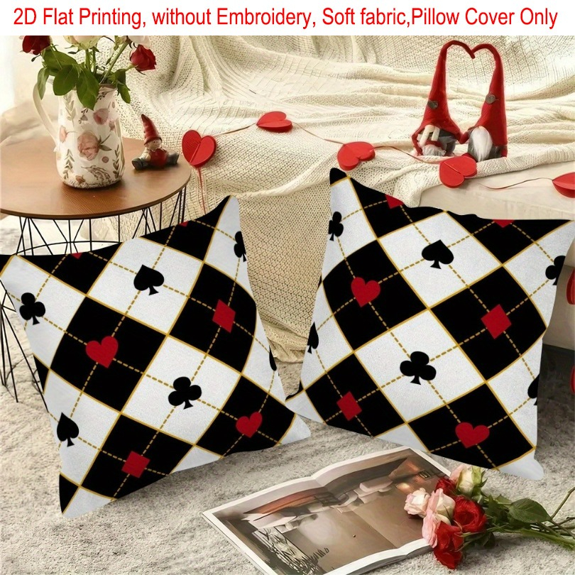 TEMU 2d Flat - 2pcs, 2d Flat Printing, Alice Fantasy Theme Pillow Covers, Decorative Pillow Covers, Single-sided Printing, Without Embroidery, Pillow