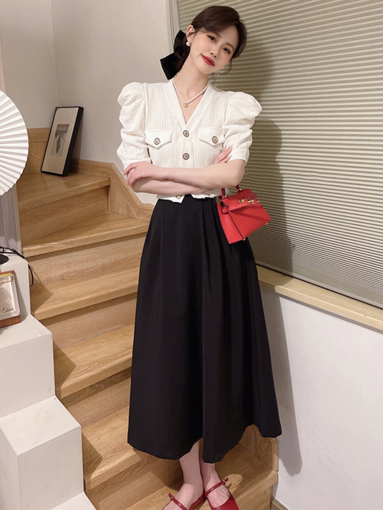 womens stylish spring summer office outfit a vibrant Temu United