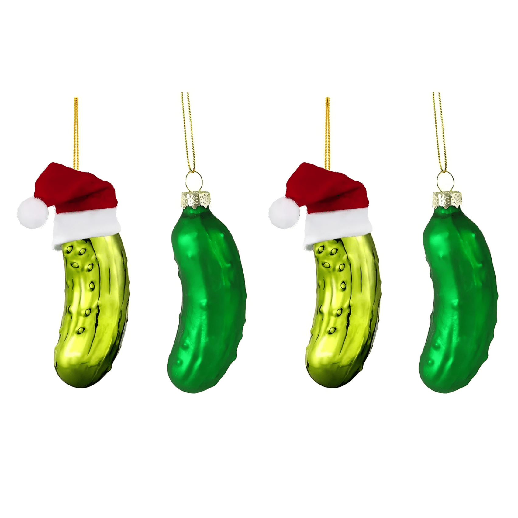 TEMU 4pcs, Christmas Cucumber Christmas Tree Decorative Hanging Ornaments, Cucumber Christmas Tree Decoration, Christmas Cucumber Christmas Tree