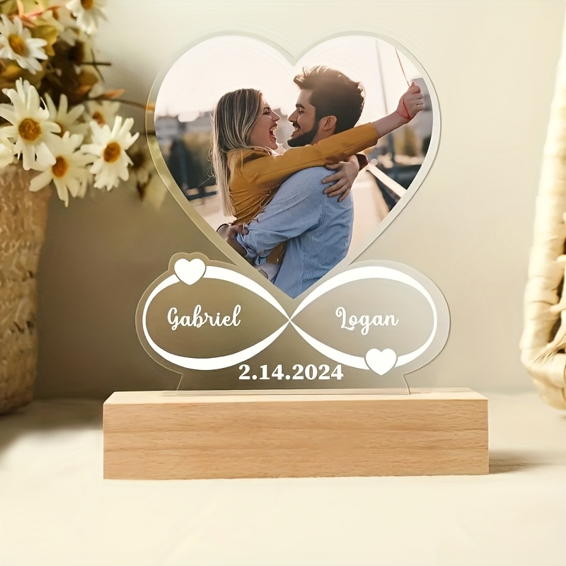 E-shop 2D-flaches Acryl-Fotologo mit Name im klassischen Stil, vielseitige Heim- Küchendekoration, geeignet als Tischdekoration als Geschenk für