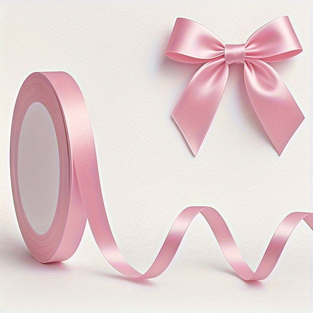 Light Pink Satin Ribbon 3/8 Inch X - Elegant Gift Wrapping, Crafts, Balloon Decorations, Bow Making Essential, Wedding Accents, Party Favors And Sewing Projects (premium Satin Spool)