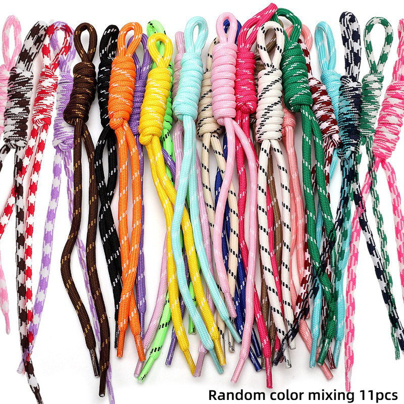 TEMU 11 piezas de color aleatorio mezclado, hechas a , tejidas, coloridas, para correas de mochila/lanyards de llavero/cables de teléfono/suministros