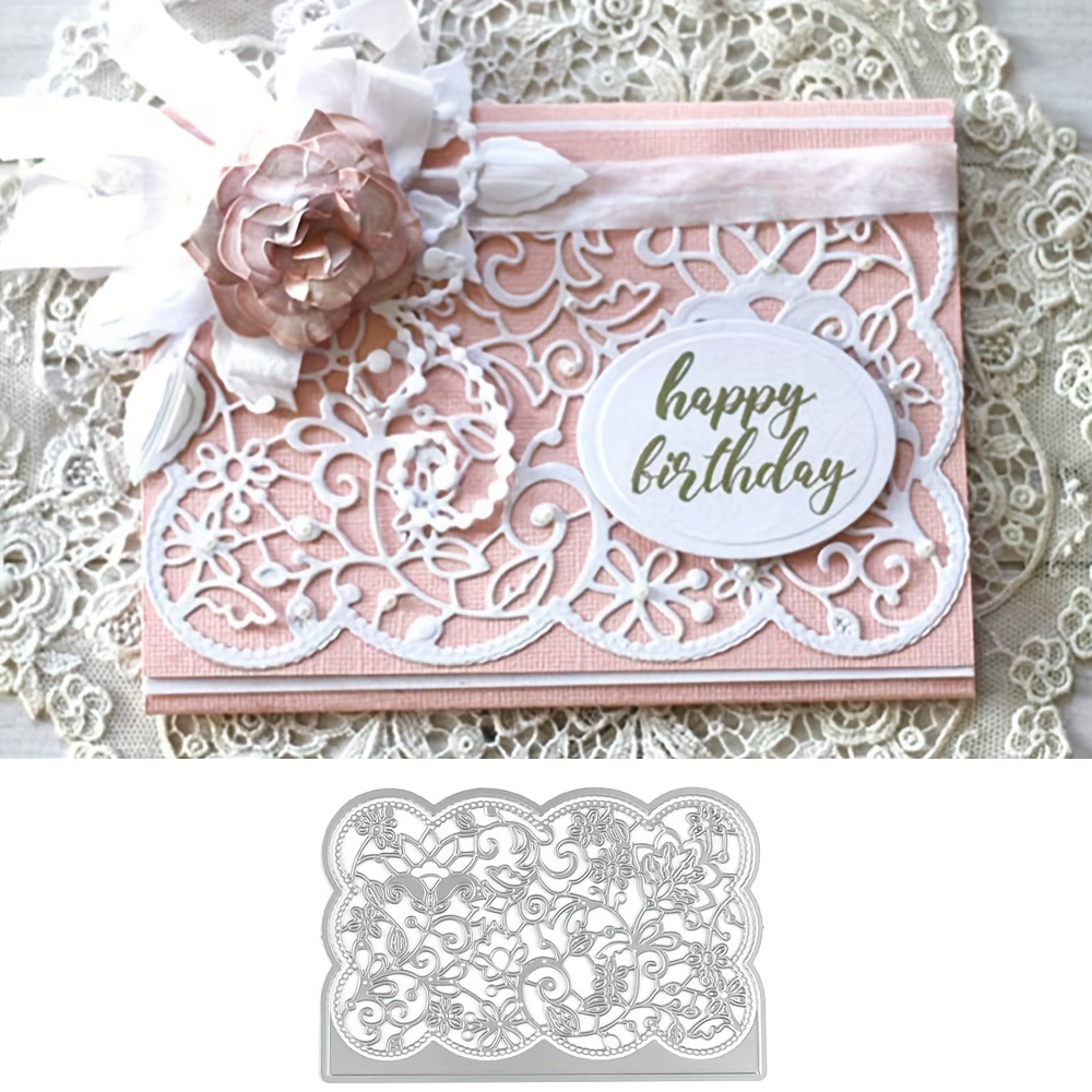 

Birthday Mold With Hollow Pattern Frame Cutting For Diy Embossing Photo Card Making Cutting Mold Supplies