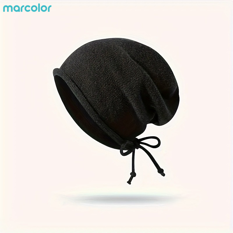 TEMU Bonnet 2006 Nouvelle () pour Femme avec Pompons et Bord Effiloché , Cordon de Serrage Réglable à l'Arrière - Bonnet pour Temps Froid, Bonnet à