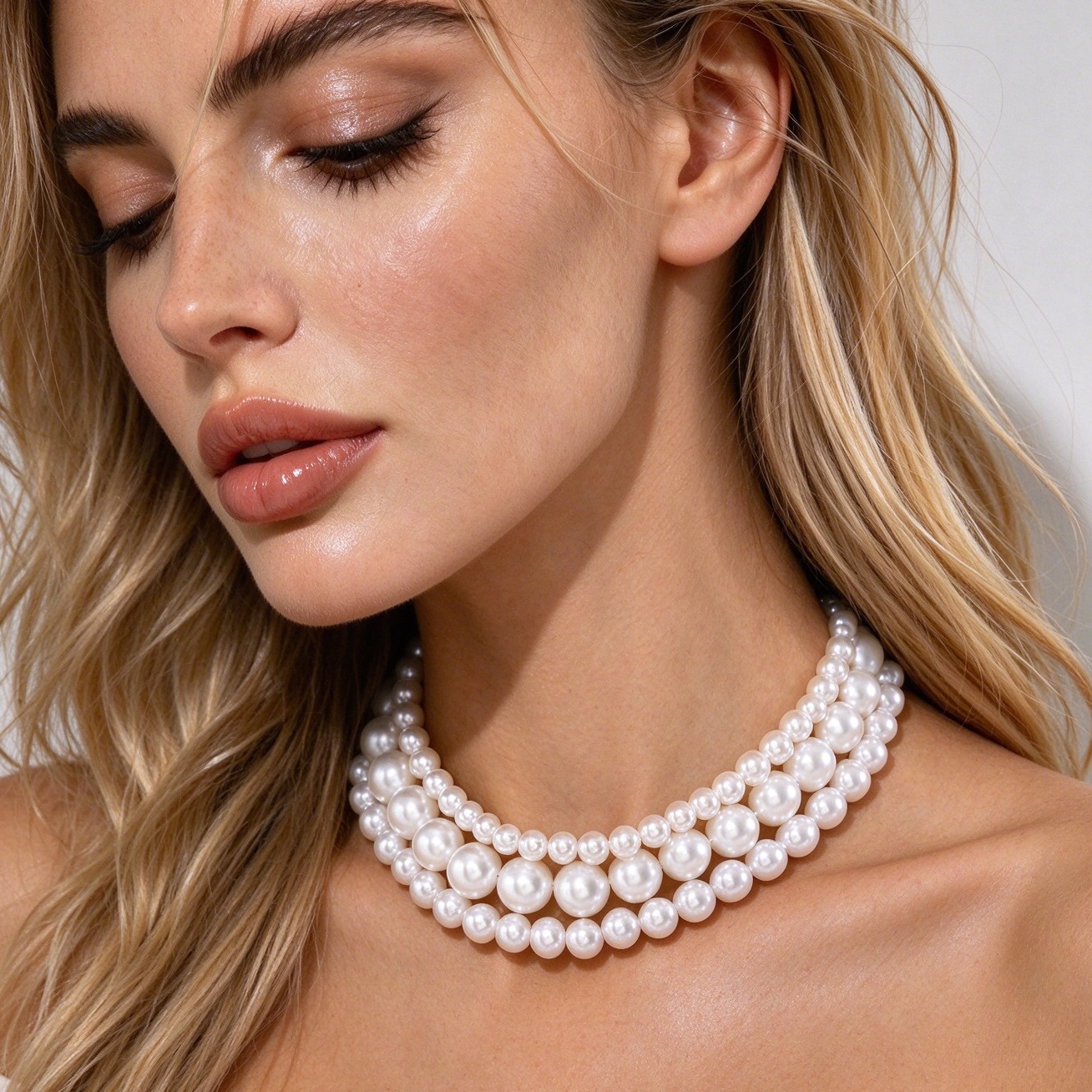 3pcs Women's Luxury Layered Collarbone Chains, Elegant Design