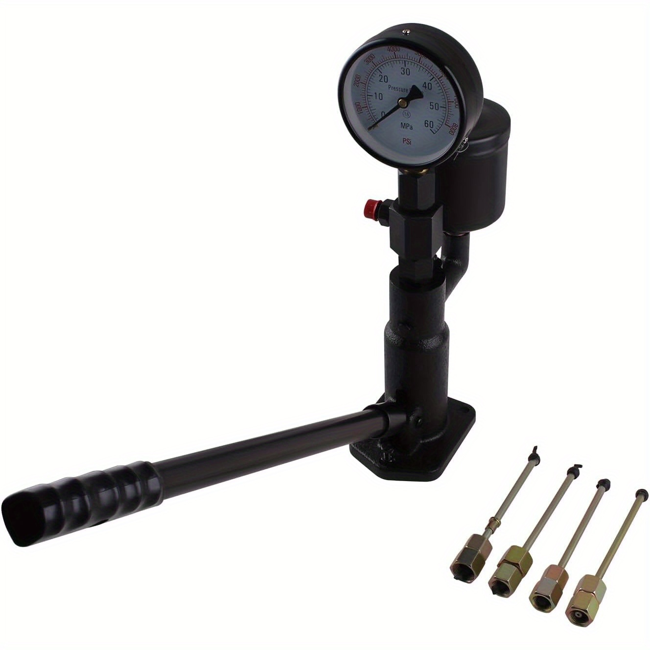 Image of 1 Set 600bar Fuel Injector Test Kit With Handle And Double Scale, Heavy Duty And Durable, For Truck/ Excavator/ Agricultural Machinery Nozzle Inspection