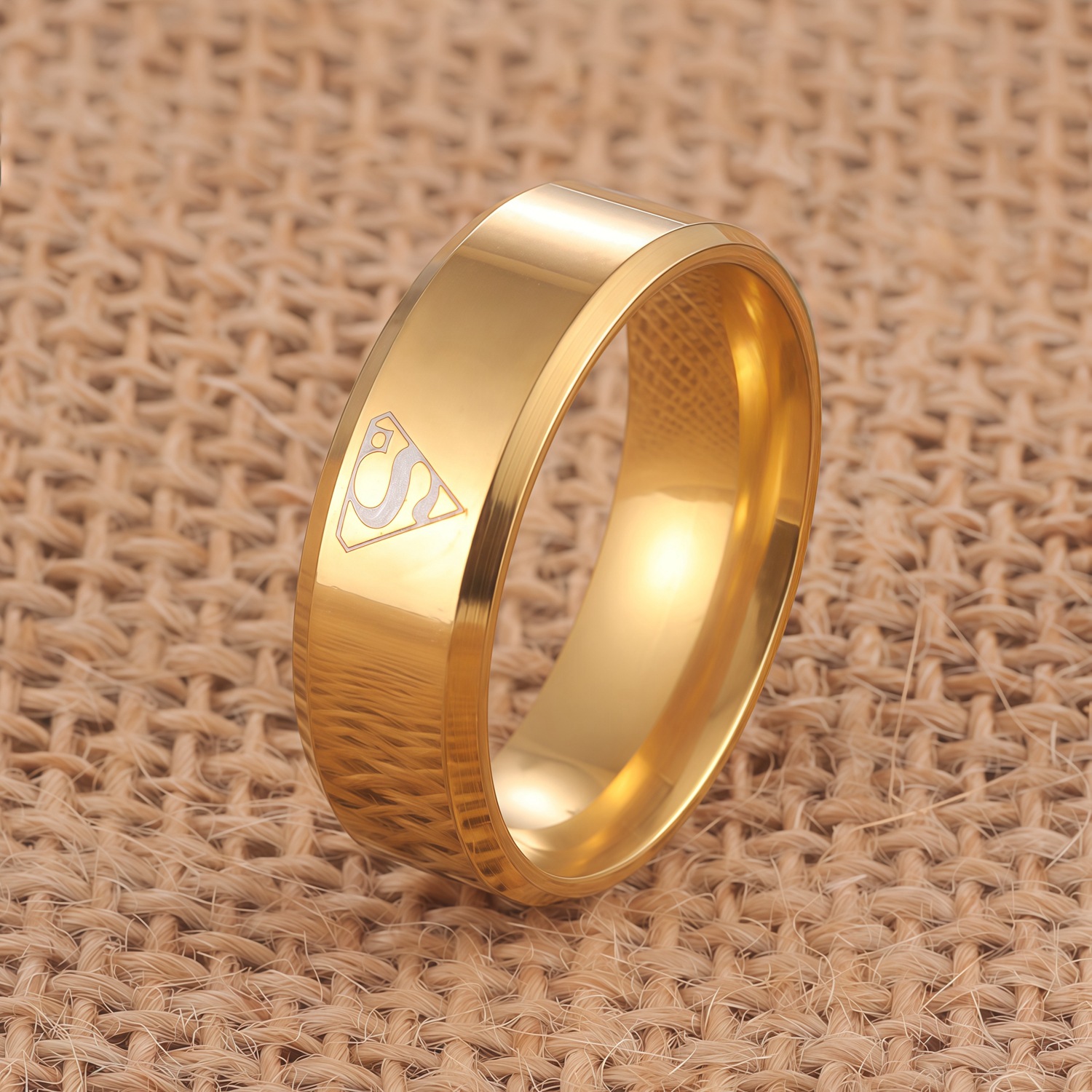TEMU Wb . Pictures Superhero Superman Ring, European And American Trendy Fashion Superman Ring, Cool And Personalized Design, Multiple Colors From,