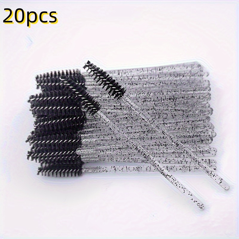 20pcs Multicolor Eyelash Brush Set] 20pcs/pack Multicolor Eyelash Brush & Eyebrow Brush Set With , Spiral Brushes, Handles For Eyelash Extension, Makeup