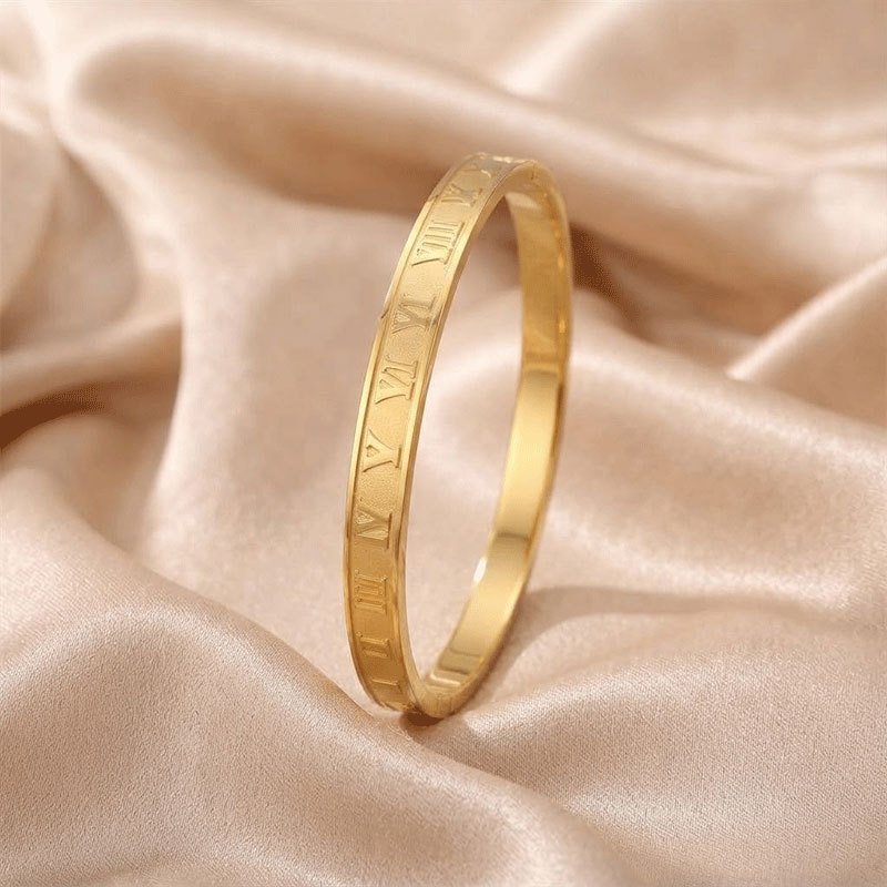 3pcs Women's Stainless Steel Twisted Zirconia Bangle Set