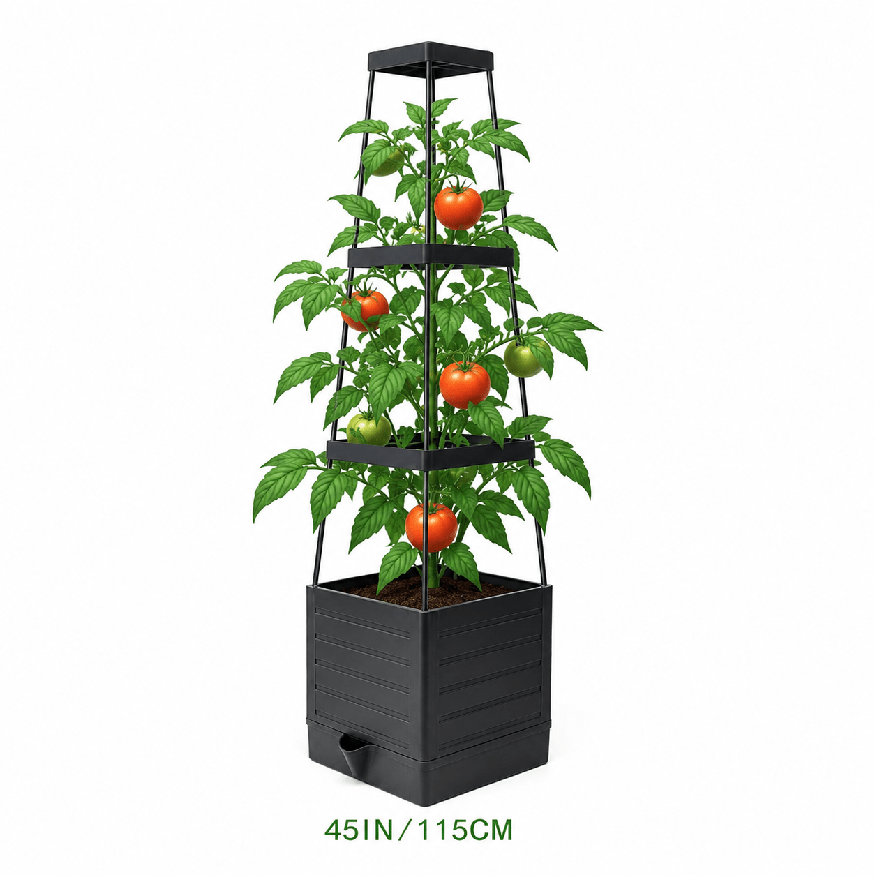 Image of 3-layer/4-layer Trellised Garden Planter Tower Support For Tomatoes, Tomato Cages For Climbing Vines And Flowers