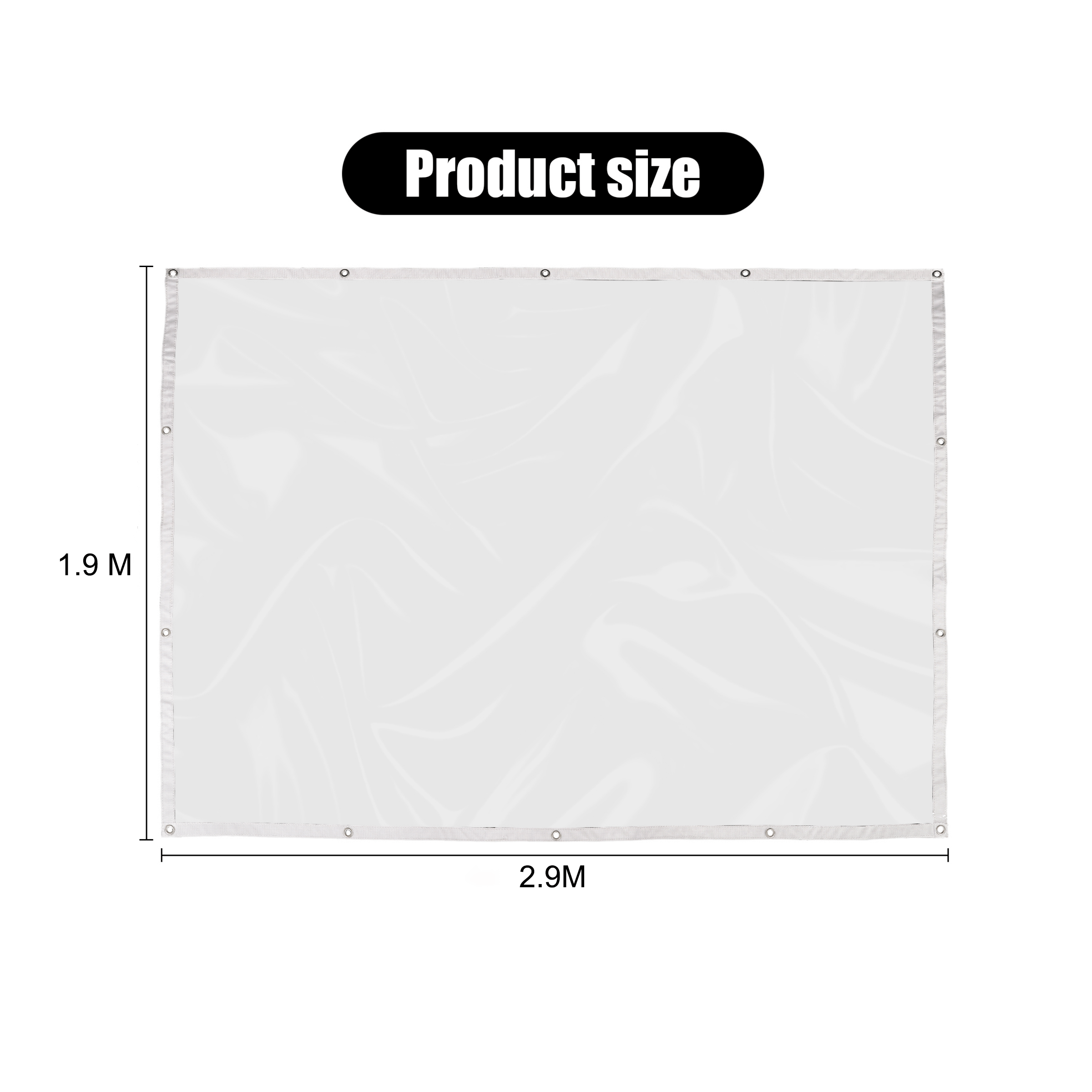 Multi-specification Transparent Flat Awning, Plant Protection Rain Curtain, Pvc Glass Material With Grommets, Garden Furniture Protective Cover, Cold-resistant, Rainproof, And Frost-proof