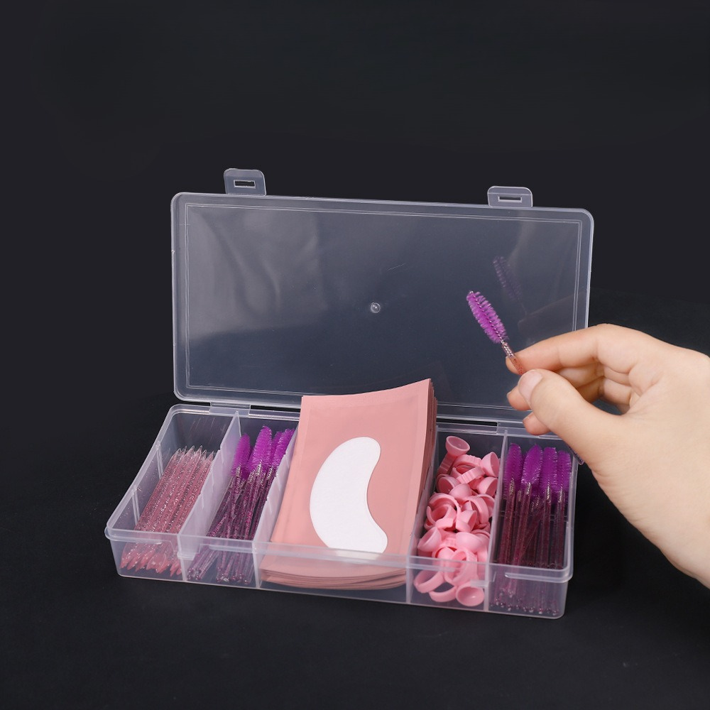 Buy 1 Get 1 Free Transparent Rectangular Multi-Compartment Storage Box for Nail Art, Contact Lenses, Sewing Supplies and Small Parts, Nail Polish Display, Craft Organization, Small Parts Organizer, Compact Storage, Multicompartment Organizer, Sturdy Compartments, Plastic Organizer, Desk Organizer, Travel Storage, Home Organizers, Nail Artists