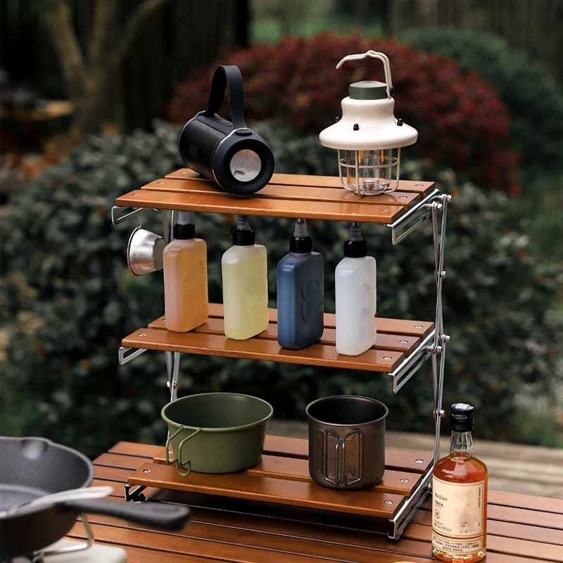 Folding Storage Rack Organizer, Stable After Folding, Multifunctional, Suitable For Indoor And Outdoor Garden Gatherings, Suitable For Occasions, Standing Shelf