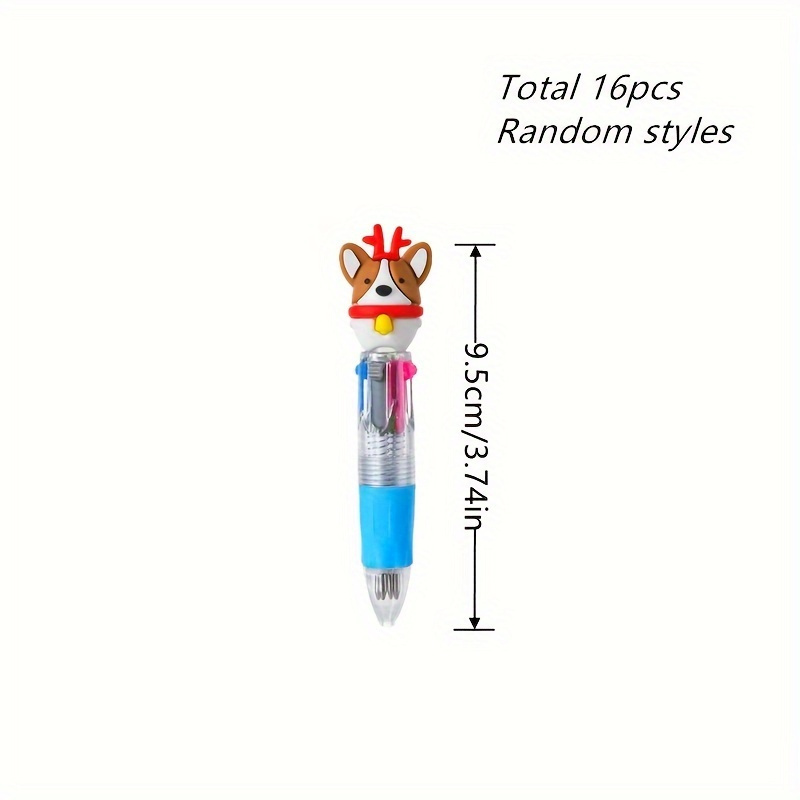 32pcs/24pcs/16pcs/8pcs 8/16/24/32pcs Christmas Mini Fun Ballpoint Pens, Whimsical Vibrant Design, Soft Silicone Grip, Ergonomic Design, Suitable for Office and Holiday Gifts, Christmas, Halloween, New Year, Back-to-School Season, Chinese New Year