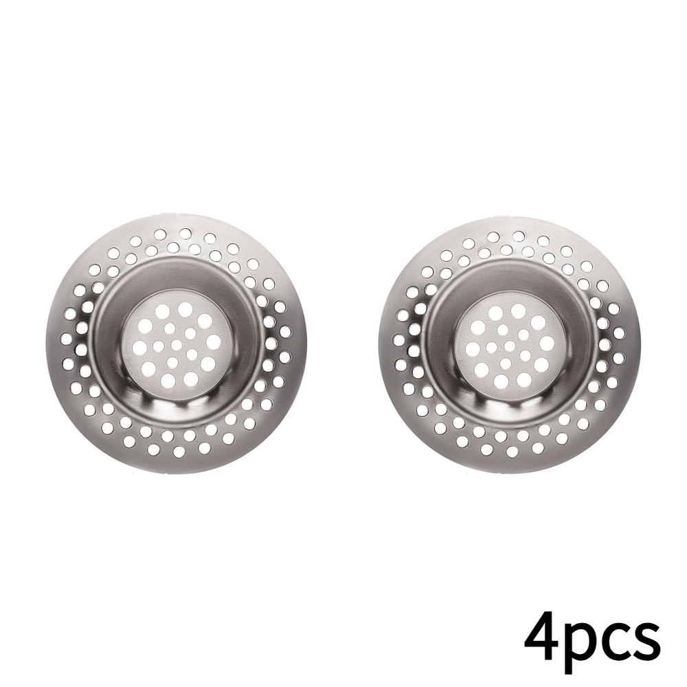 Image of 4pcs, Stainless Steel Hair Filter, Kitchen Sink Filter For Kitchen Sinks And Bathroom Stainless Steel Sink Filters, Food, Hair And Waste Drainage Collector With Round Drainage Holes