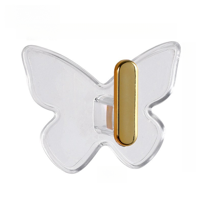 Gancho de mariposa de 1/3/6 piezas, de lujo ligero para baño, sin perforación, de gran capacidad de carga, para parte trasera de puerta de cocina, para bolsa, gancho adhesivo para bolsa, toalla, llave, almacenamiento