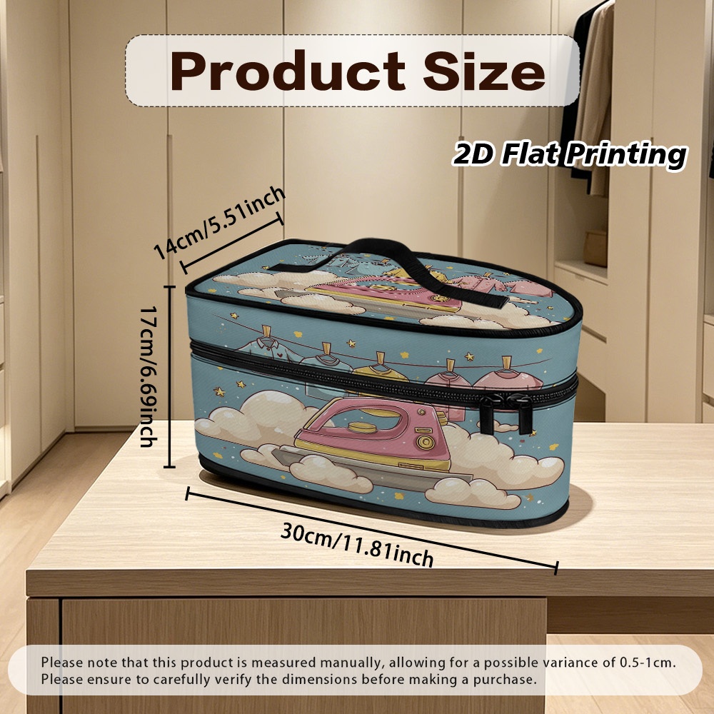 TEMU 1pc Pink Portable Ironing Bag & Steamer Cover Suitable For Travel, Foldable Case With Holder, Ironing Board Compatible For Home Use, Laundry
