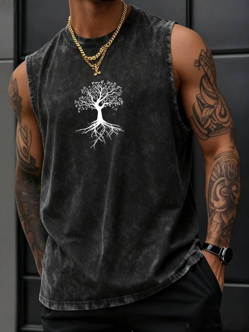 2026 of life graphic outdoor sports top in plus sizes featuring a vintage washed and distressed for casual wear made from pure
