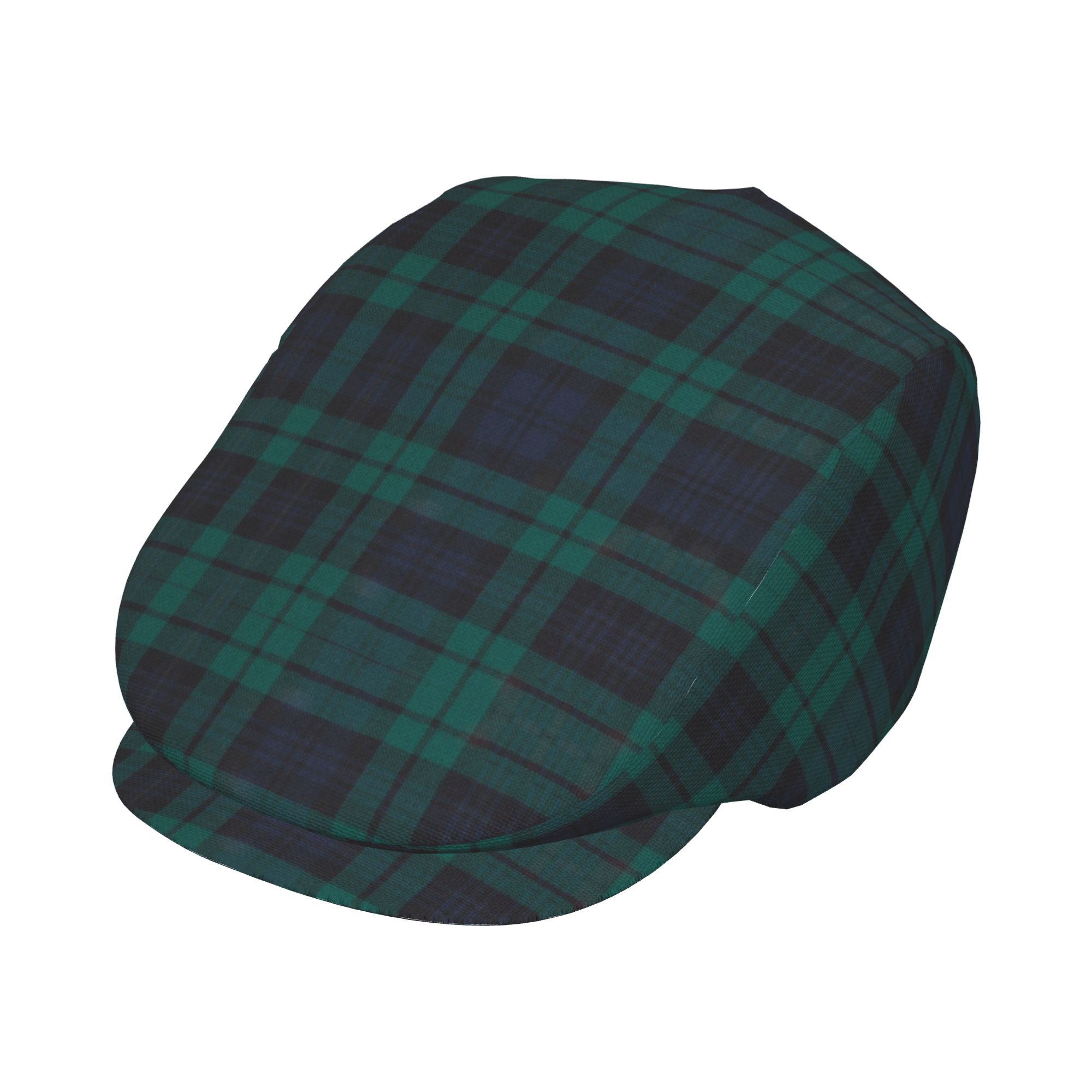 TEMU 1pc Men's & Women's Retro Scottish Tartan Flat Cap - Adjustable Newsboy Beret Ivy Hat, Lightweight Green & Navy Blue , Breathable For Christmas,