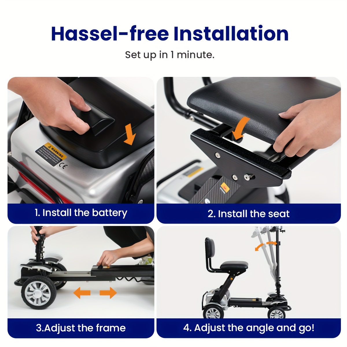 lightweight electric mobility scooter with     featuring a foldable carbon fiber frame and a comfortable Product details 1