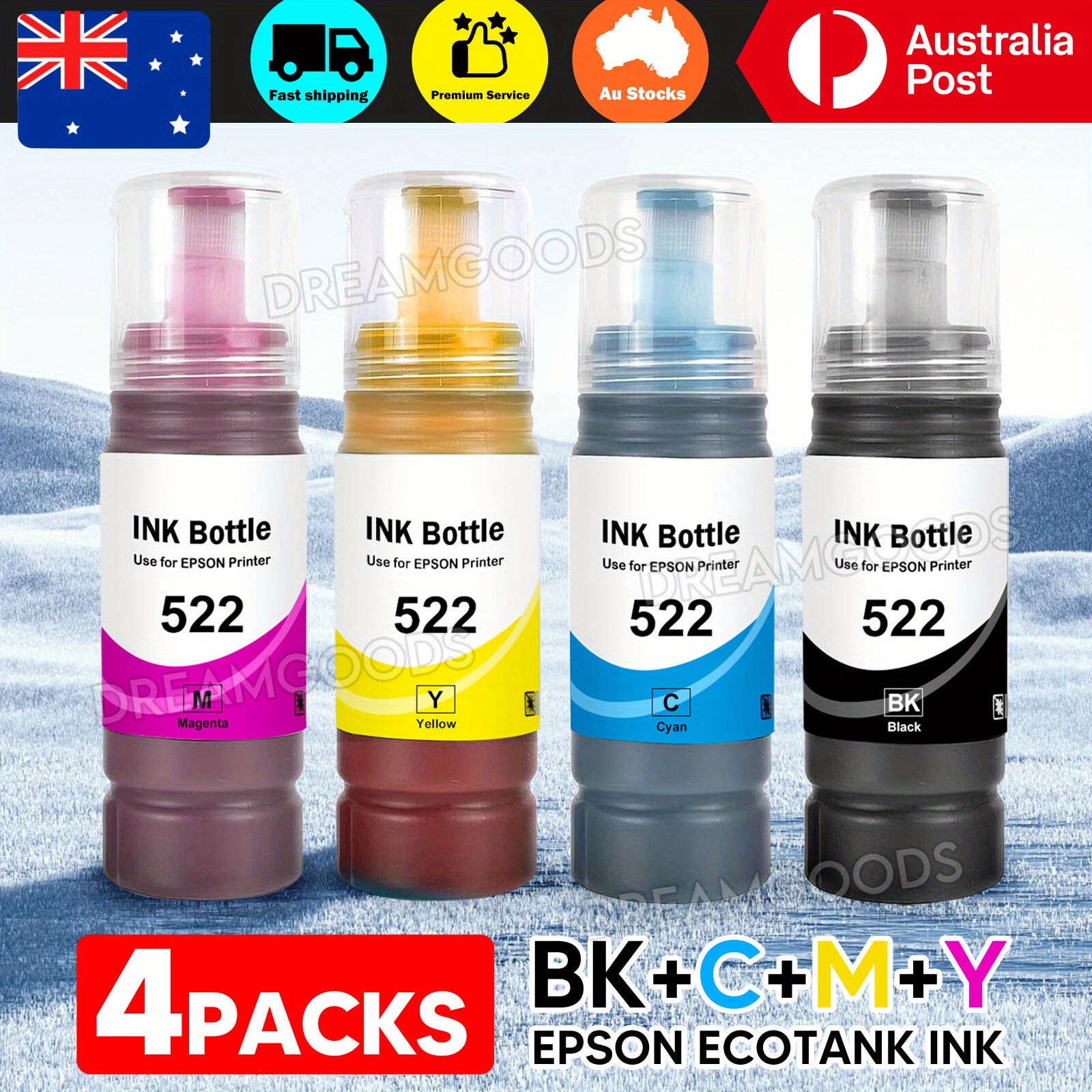 TEMU Generic Ink Bottles T522 Et4700 Et2710 Et2720 Aud Store, Home Office Supplies, Printer Ink Refill, Compatible Printer Bottles, Standard Ink