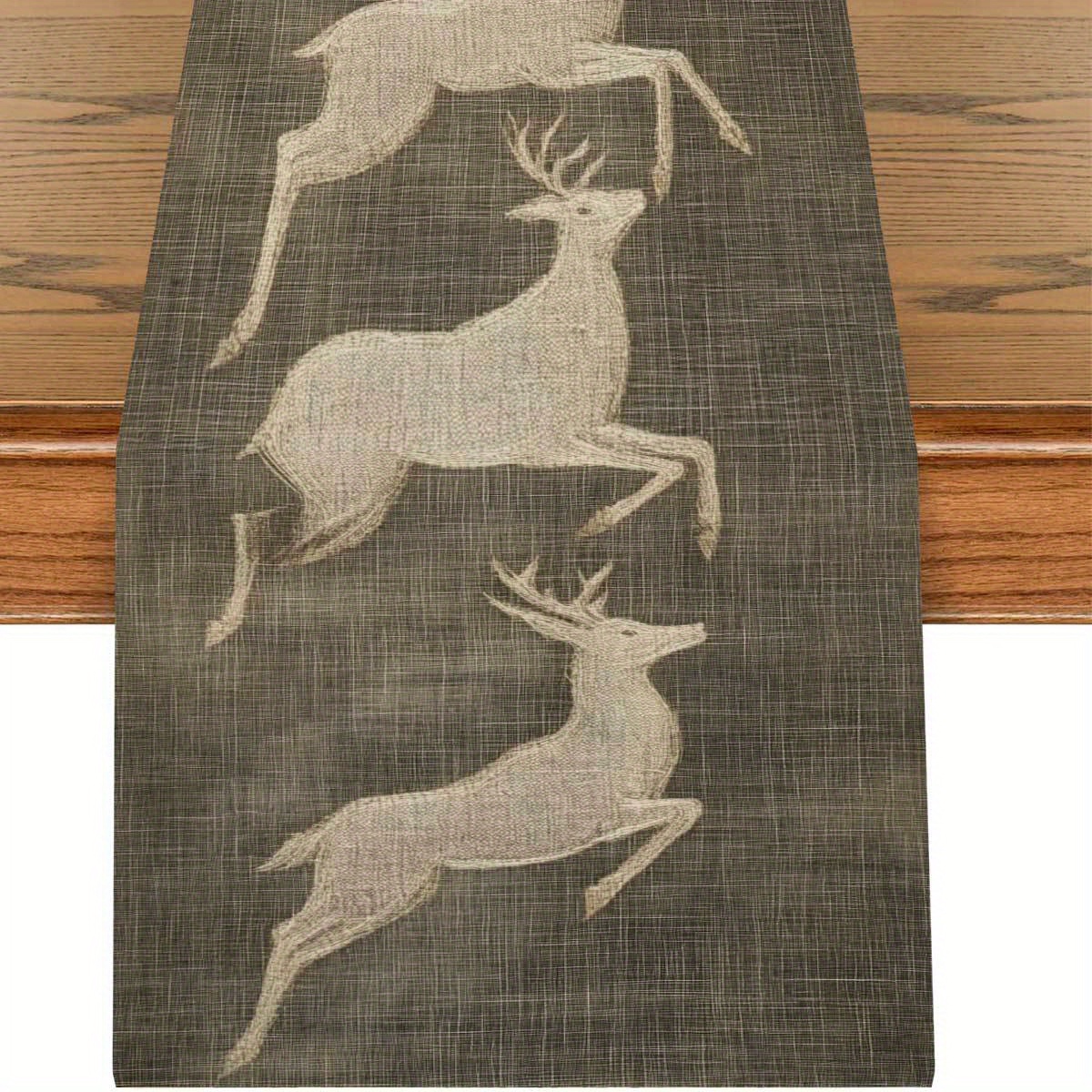 Image of 1pc, Nordic Style Flag With Deer , Material For Home Decoration, Tablecloth For Dining Table, Coffee Table Cloth, Modern Art, , Durable, , Living Room Decor, Bedroom Decor, Dining Room Decor